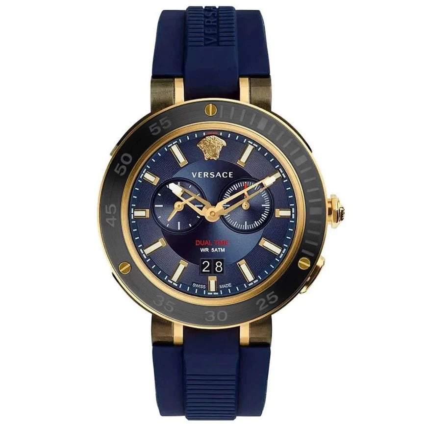 Versace Men's Watch V-Extreme Pro Dual Time Blue VCN010017