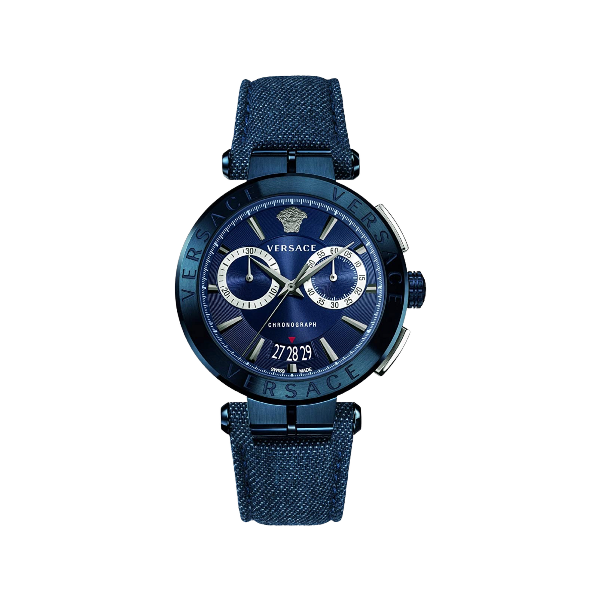 Versace Men's Chronograph Watch Aion Blue VBR070017