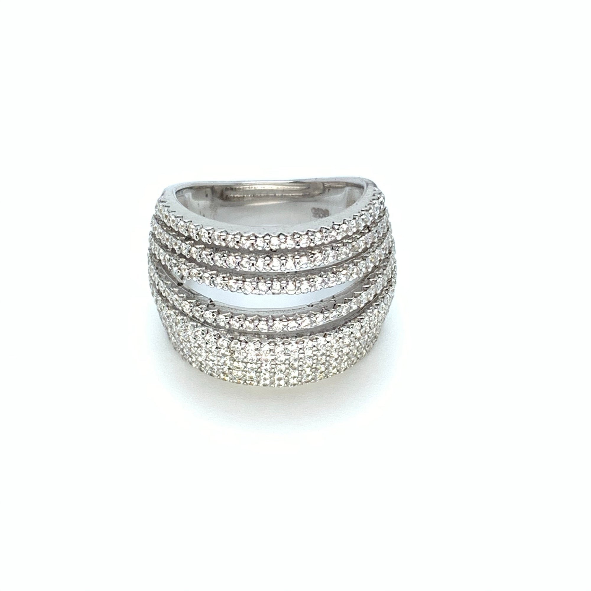 Luxury Cocktail Ring (White )