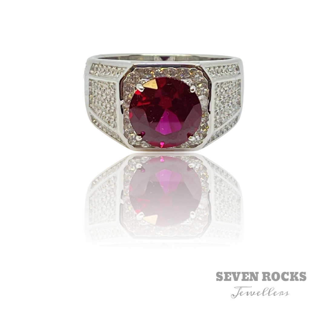 Ruby Iced Ring