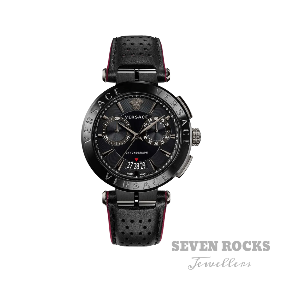 Versace Men's Chronograph Watch Aion Black