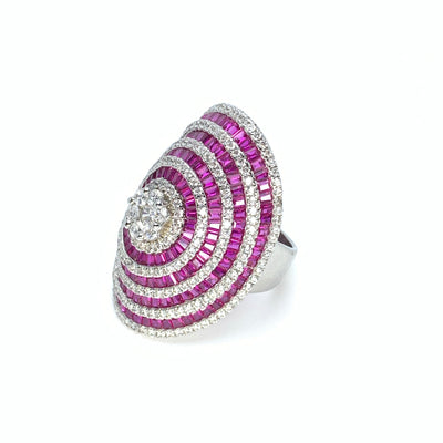Luxury Cocktail Ring (Pink)