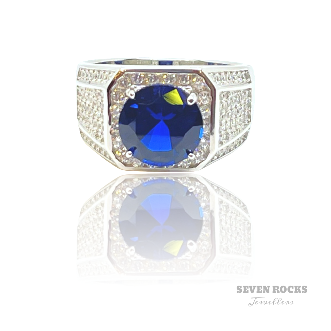 Sapphire Iced Ring