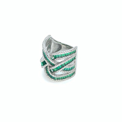 Luxury Cocktail Ring (Green)