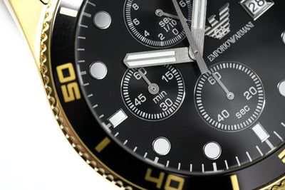 Emporio Armani Men's Chronograph Watch Gold PVD AR5857