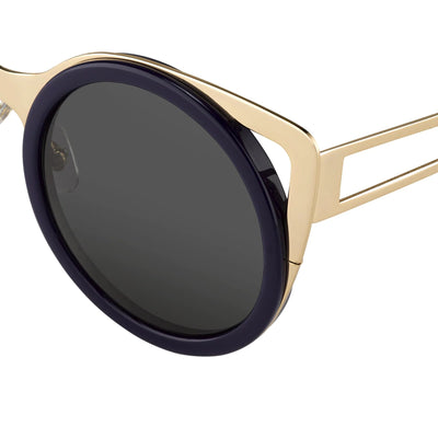 Erdem Sunglasses Cat Eye Navy and Grey EDM4C5SUN