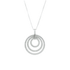 White Gold Iced Circle Necklace