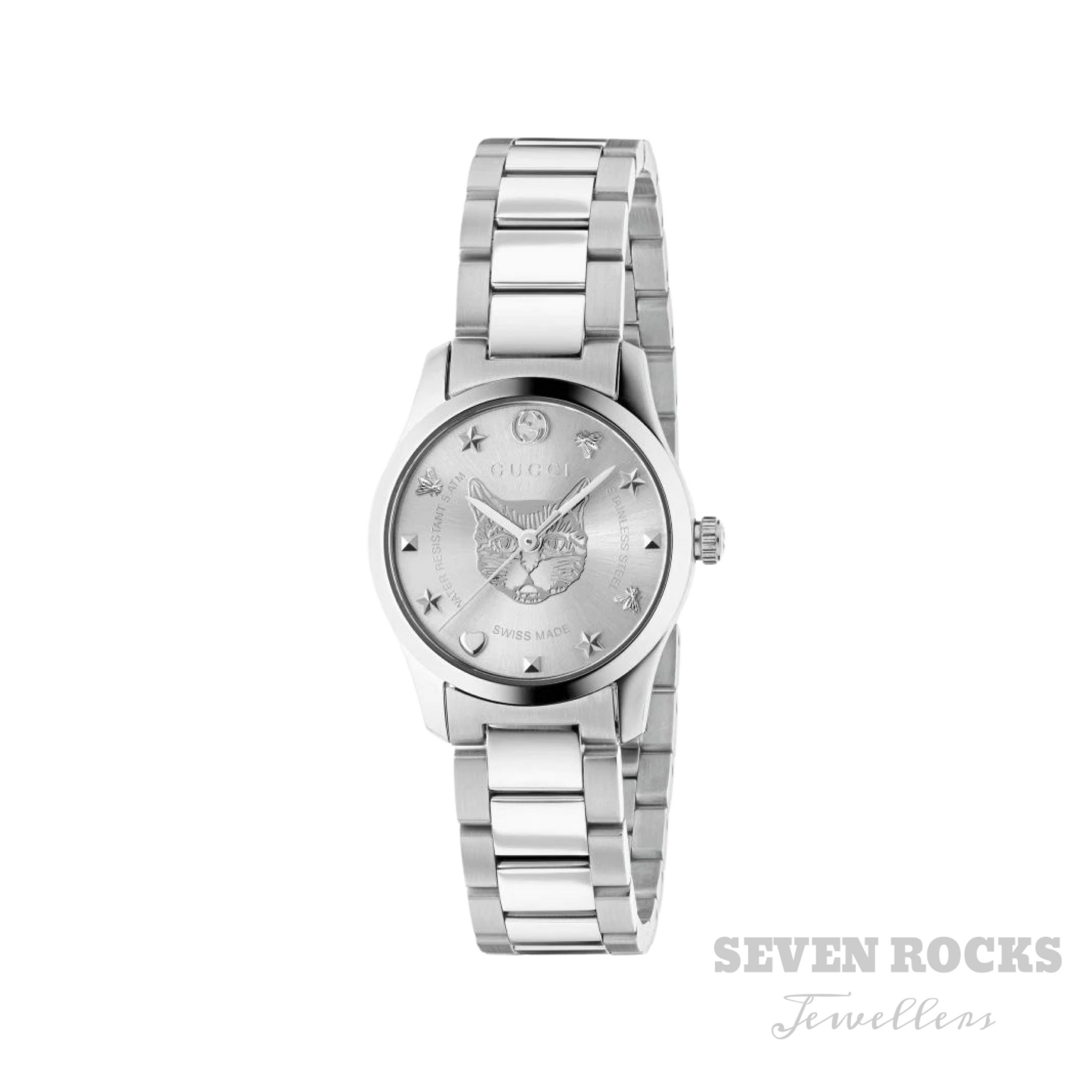 Gucci Ladies Watch G-Timeless Mystic Cat Silver