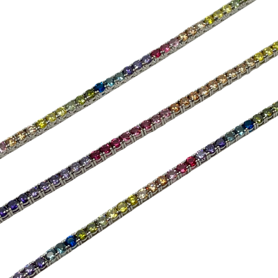 Rainbow Tennis Chain 17” inch