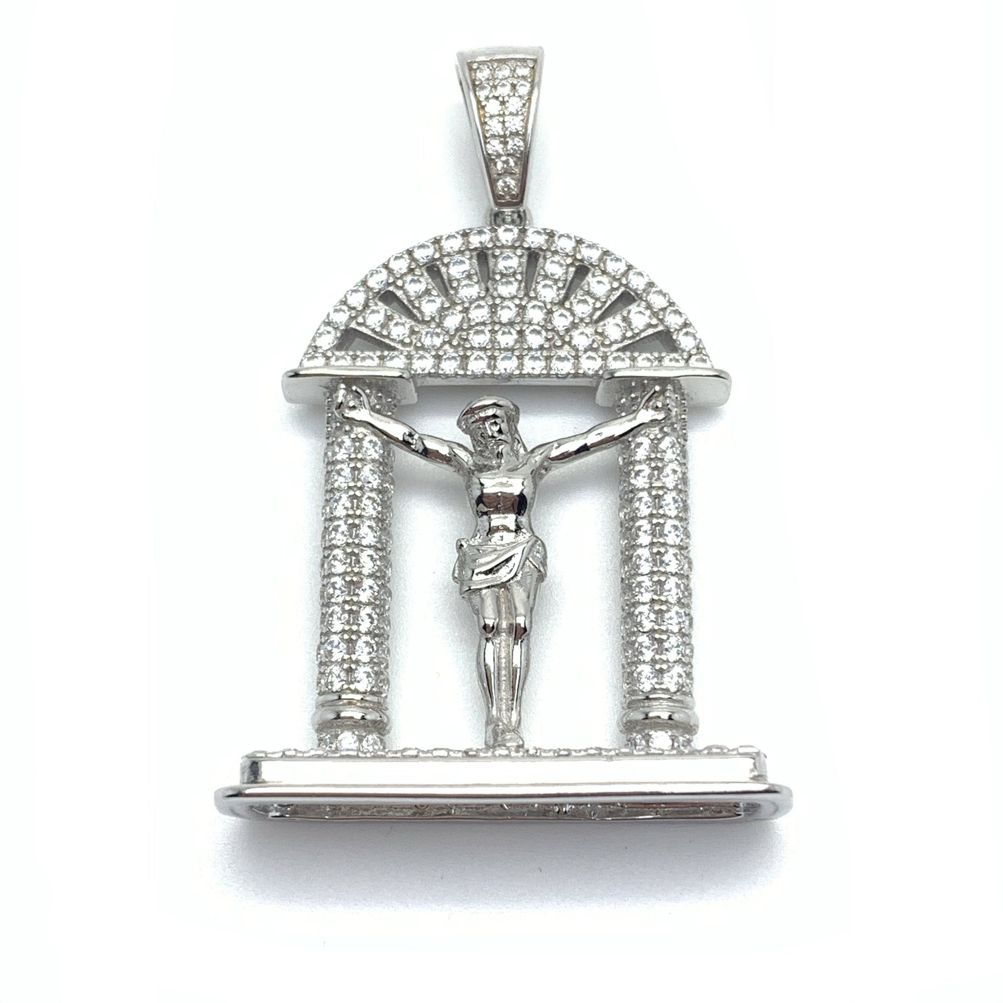 Jesus In Arch Silver Pendant 