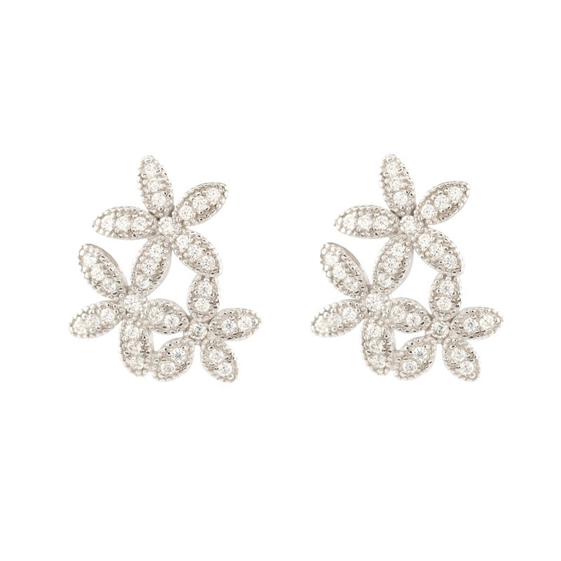 Triple flower Earrings