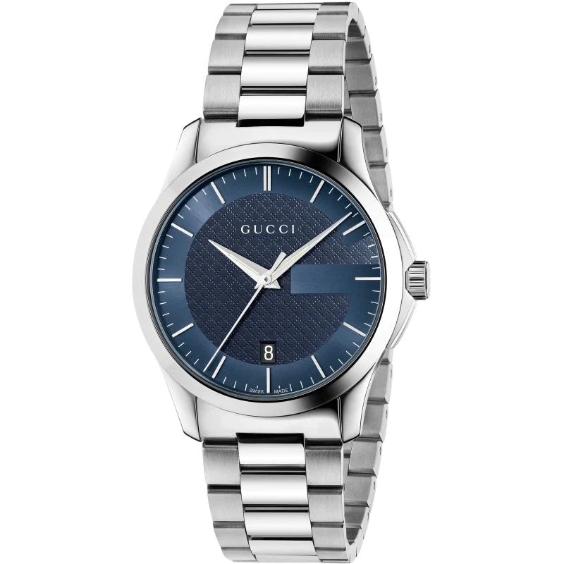 Gucci Men's Watch G-Timeless Silver Blue YA126440