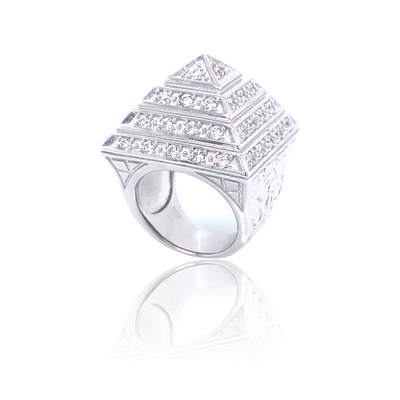 Iced Out Pyramid Ring