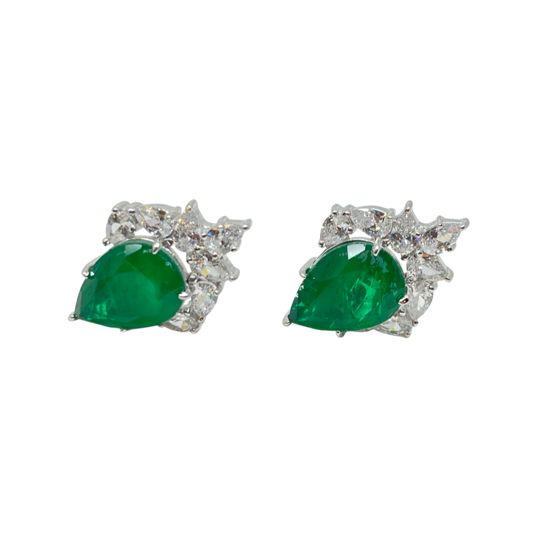 Emerald fancy 1 earrings