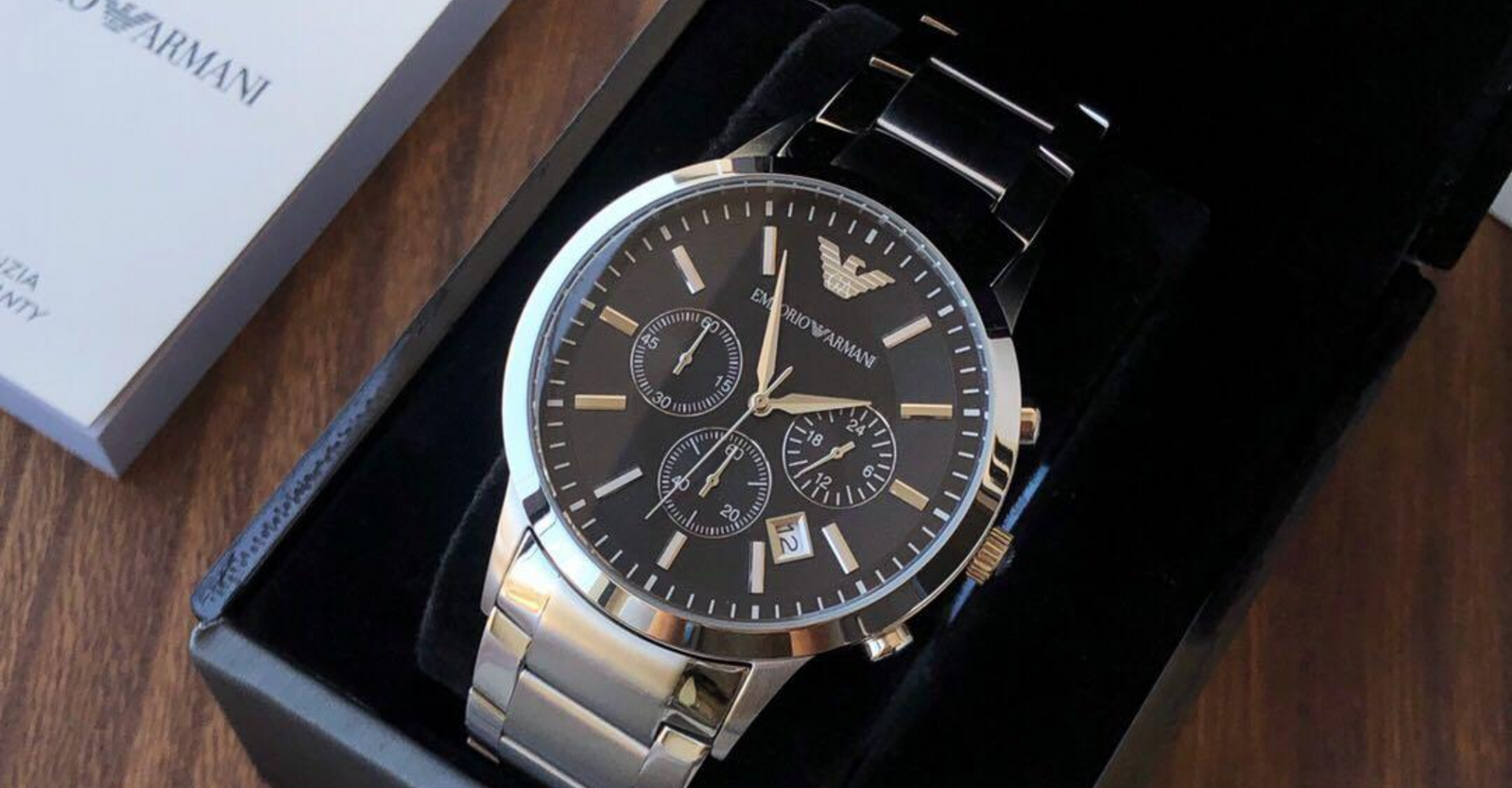 Emporio Armani Men's Watch Classic Black AR0156 – Watches & Crystals