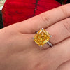 Radiant Yellow Halo Ring