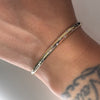 9 K Yellow Gold Bangle with diamonds