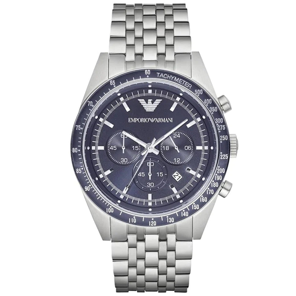 Emporio Armani Men s Tazio Chronograph Watch Blue AR6072 Seven Rocks