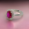 Cluster Ruby Tone Ring