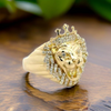 9 K Yellow  Gold Lion King Ring