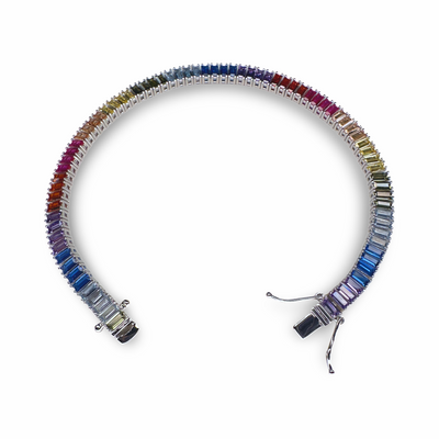 Multicolour tennis bracelet