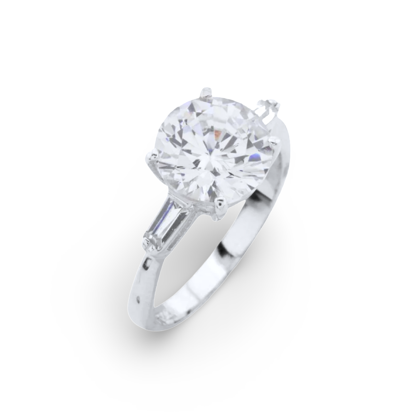 3Ct Silver Shoulder Ring