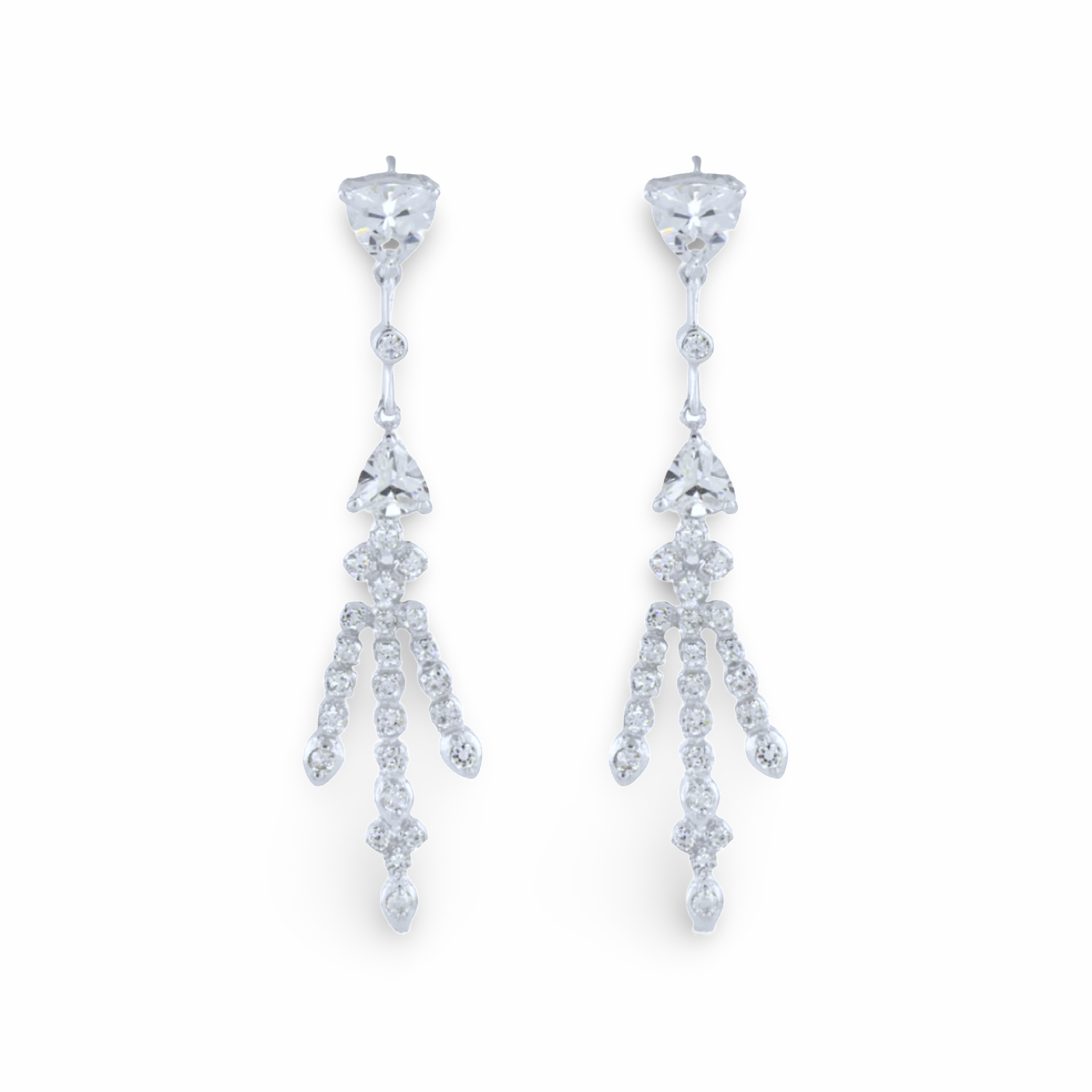 Chandelier Silver Earrings
