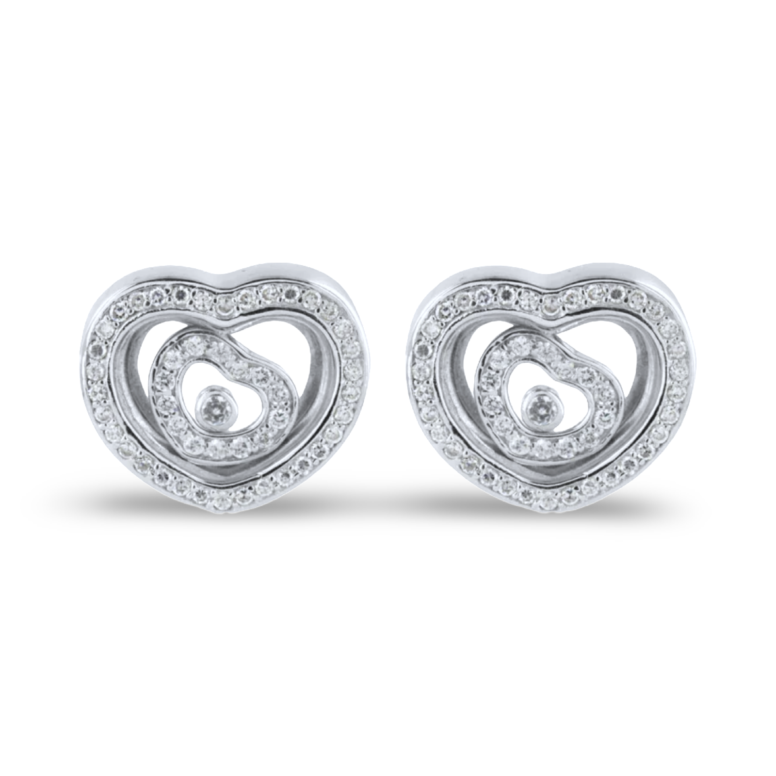 Happy Heart Sterling Silver Earrings