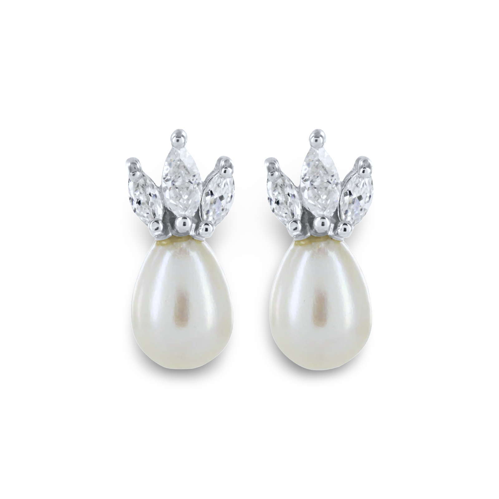 Pearl Regal Silver Earrings