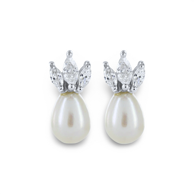 Pearl Regal Silver Earrings