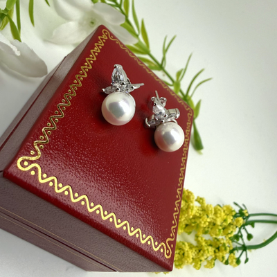 Pearl Regal Silver Earrings