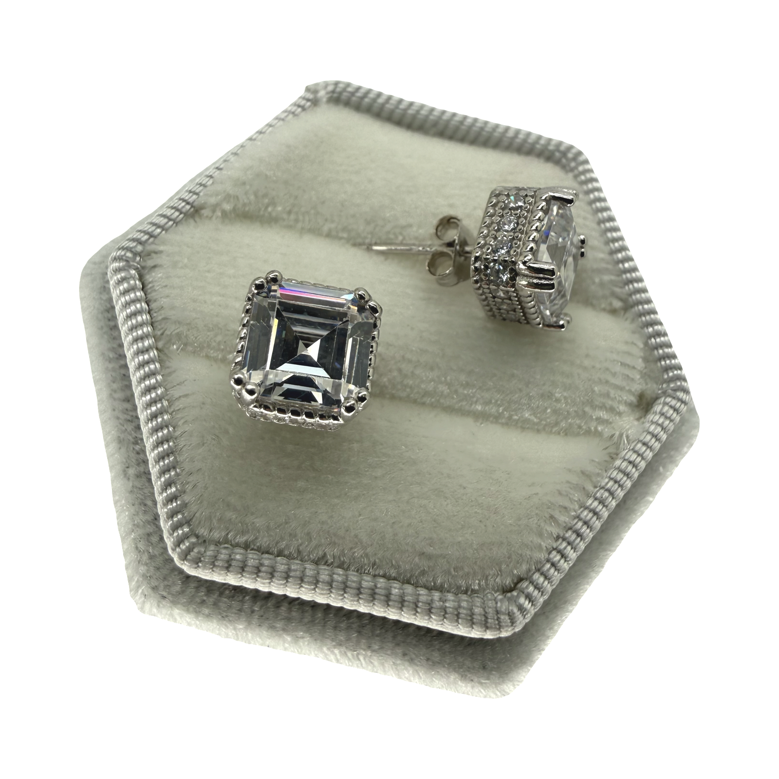 Silver Square Studs ECZ33101.101250