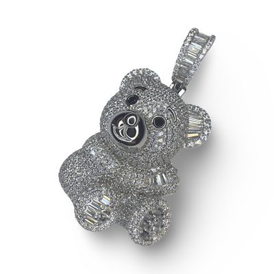 Teddy Bear Silver Pendant