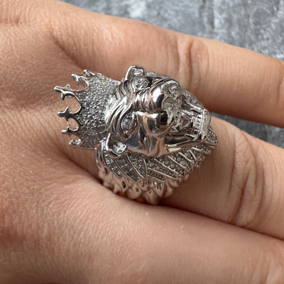 925 Silver Lion King Ring