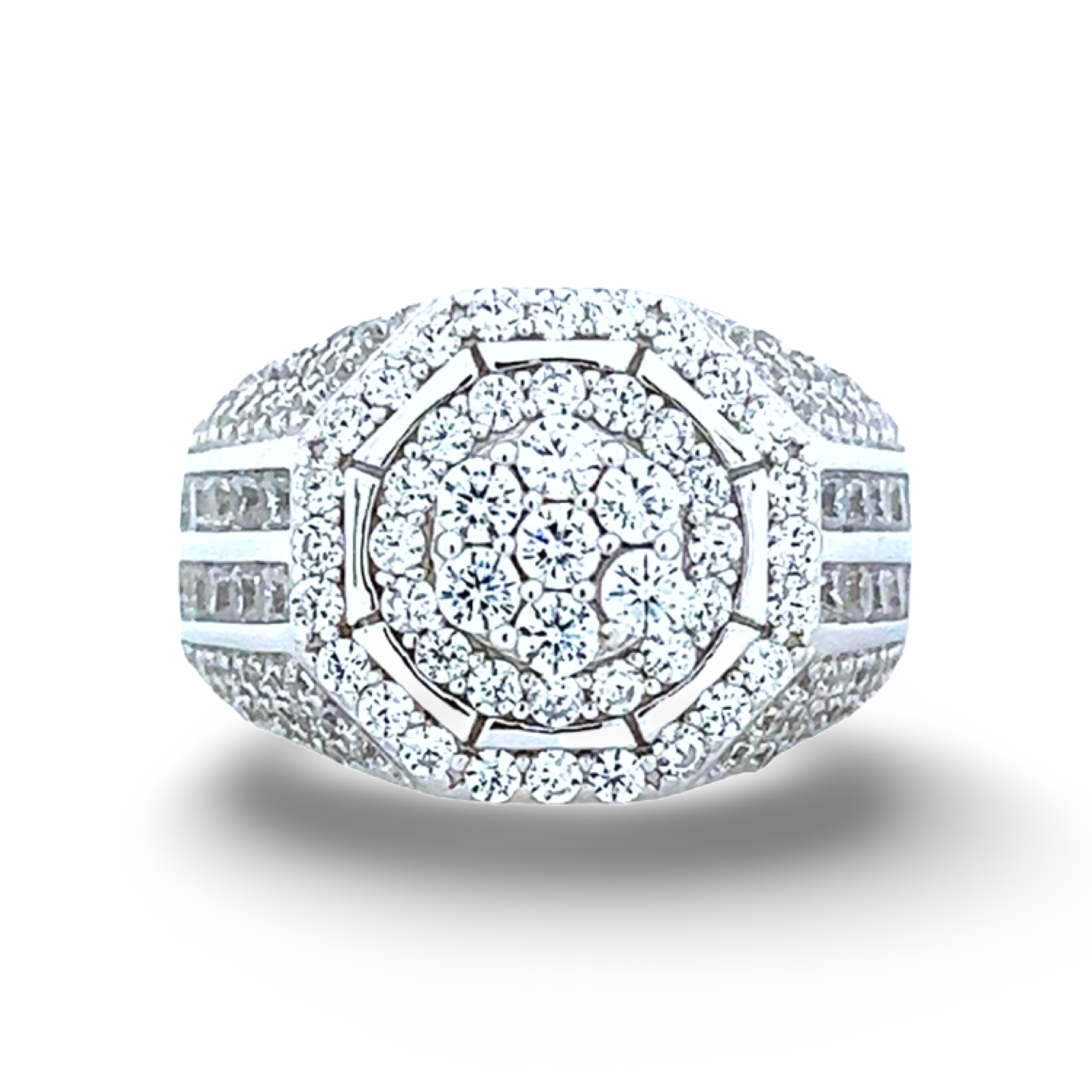 925 Sterling Silver Iced Out Ring