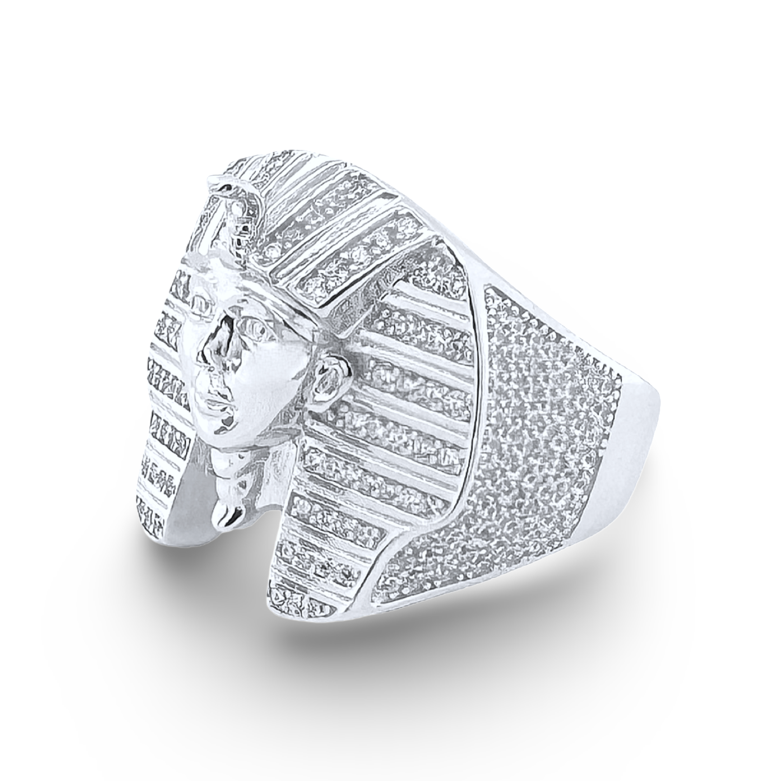 925 Sterling Silver Pharaoh Head Ring
