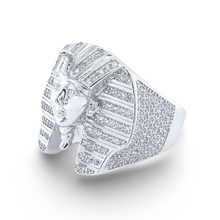 925 Sterling Silver Pharaoh Head Ring - R 1/2