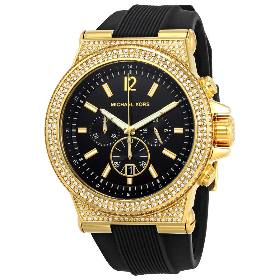 Michael Kors Ladies Chronograph Watch Dylan Crystallised Gold MK8556