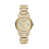Burberry Watch The City Engraved Checked Gold BU9038