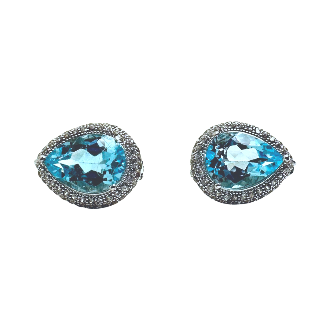 Topaz Silver Earrings