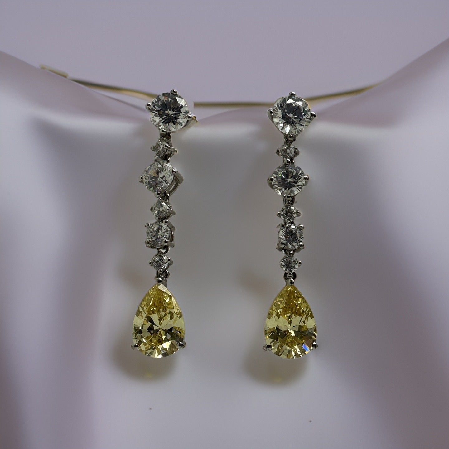 Elizabeth Drop Silver Earrings