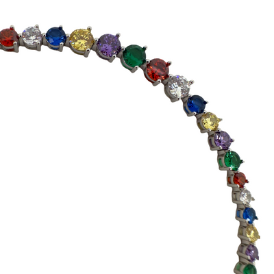 Vibrant Rainbow Tennis Bracelet