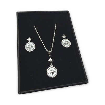 925 star necklace and earrings