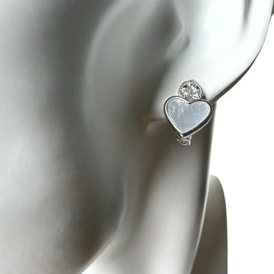 925 Silver Heart necklace and earrings