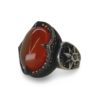 Agate 925 silver  ring - V