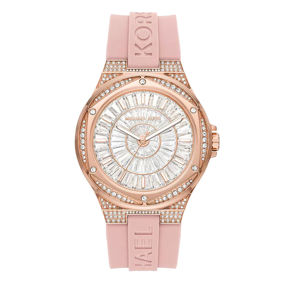 Michael Kors Ladies Watch Lennox 43mm White Pink MK7334