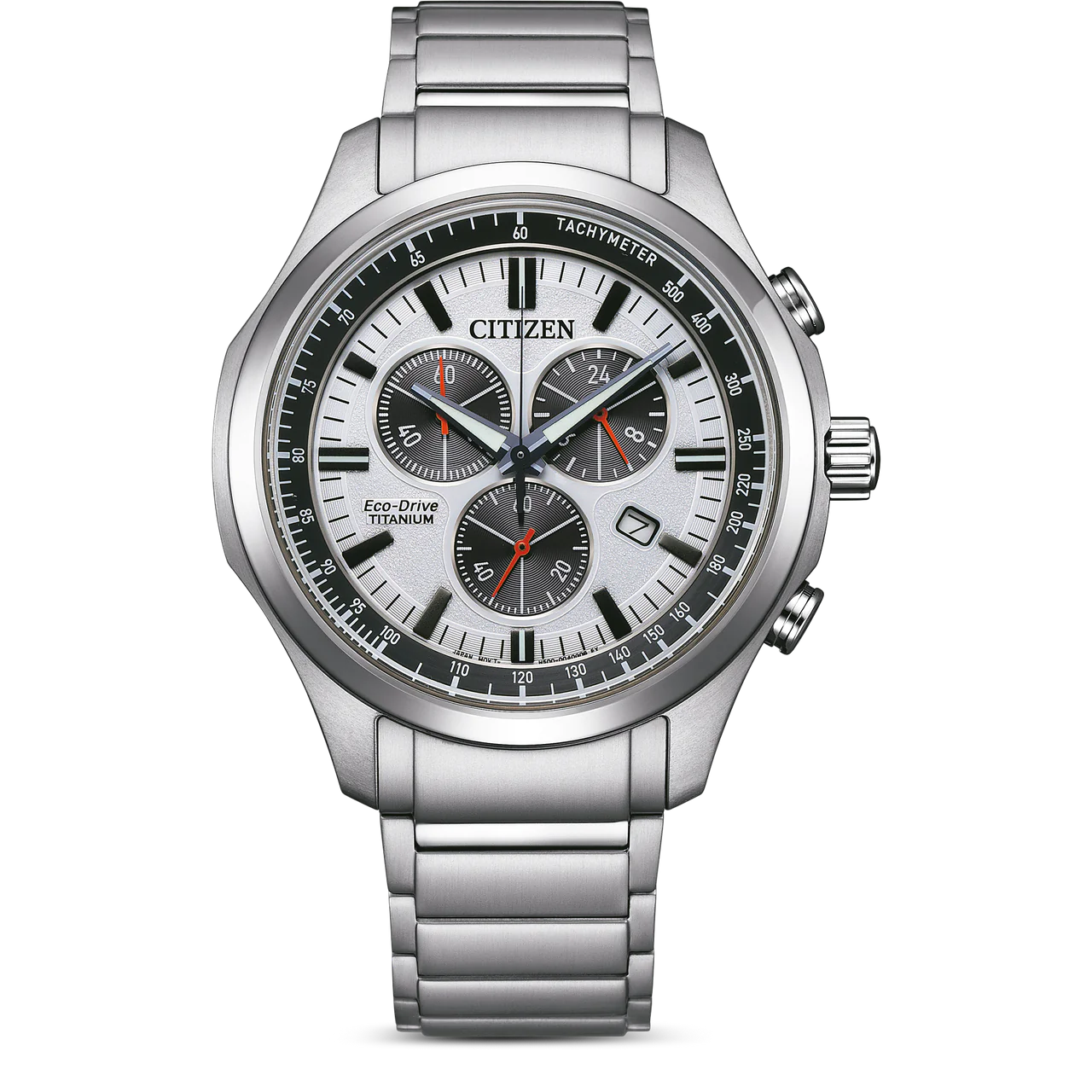 Citizen Eco-Drive Chronograph Silver Men's Watch AT2530-85A