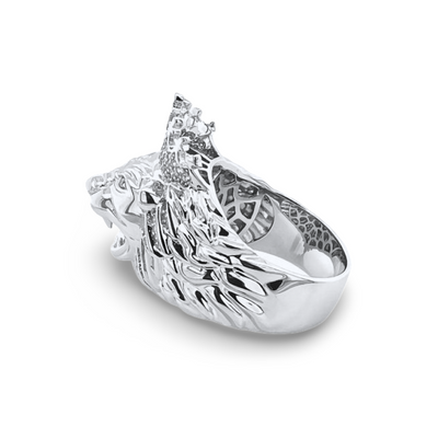 925 Silver Lion King Ring
