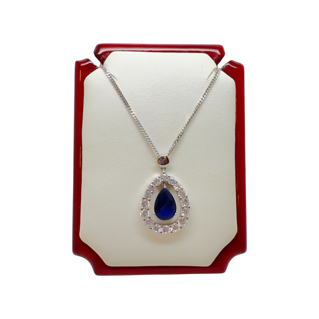 Tear Drop Silver Necklace