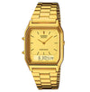 Casio Watch Vintage Retro Dual Time Gold AQ-230GA-9DMQ